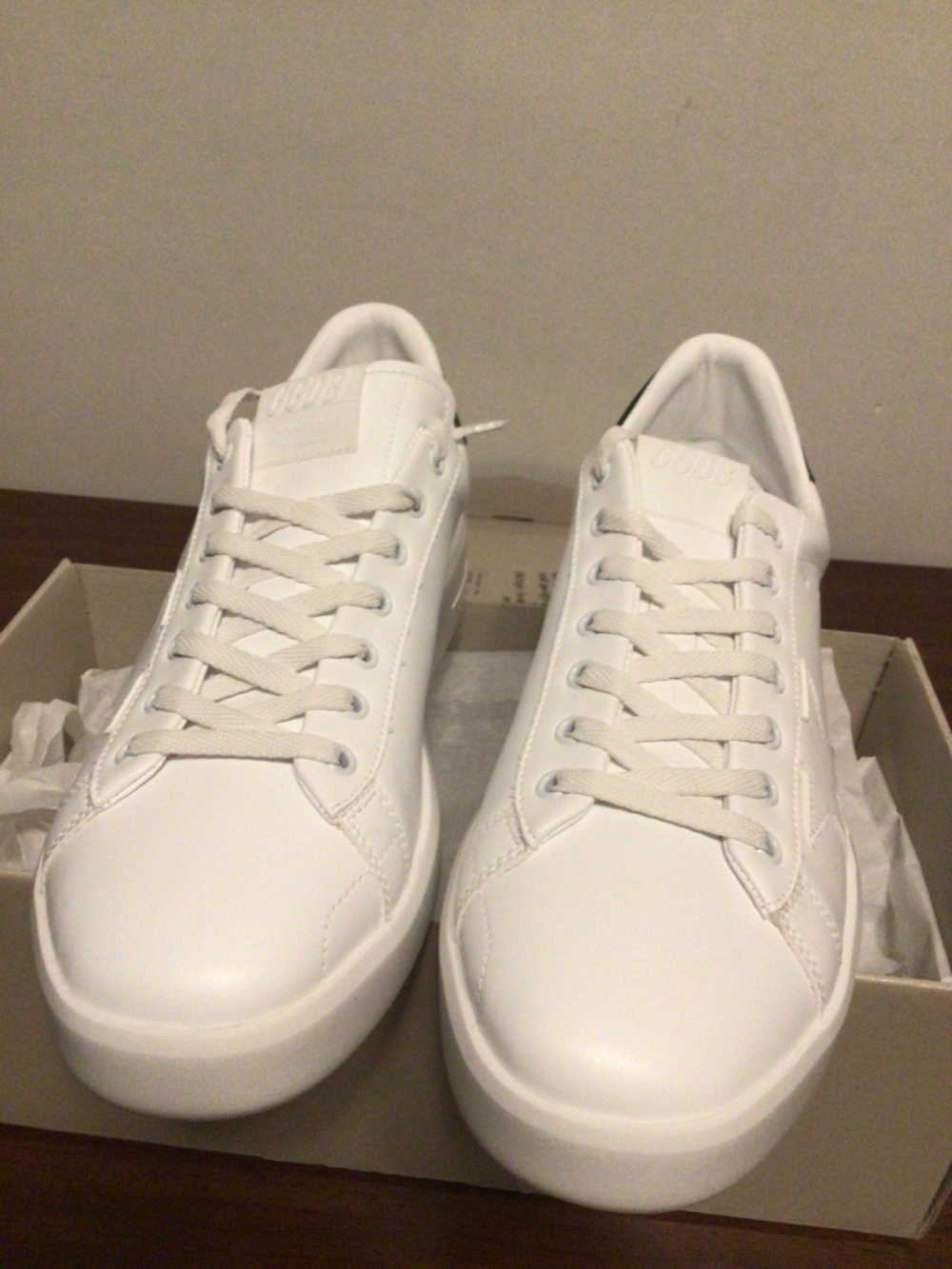 Golden Goose Authentic Pure New white and green Men’s sneakers SZ 44 - Picture 2 of 16